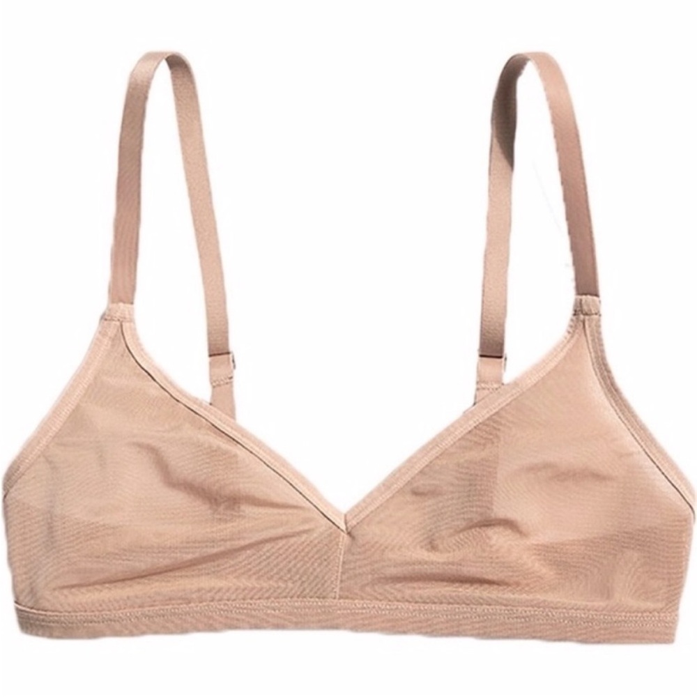 NWOT Quince Belgian Mesh Sheer Bralette Sz M - Picture 2 of 9